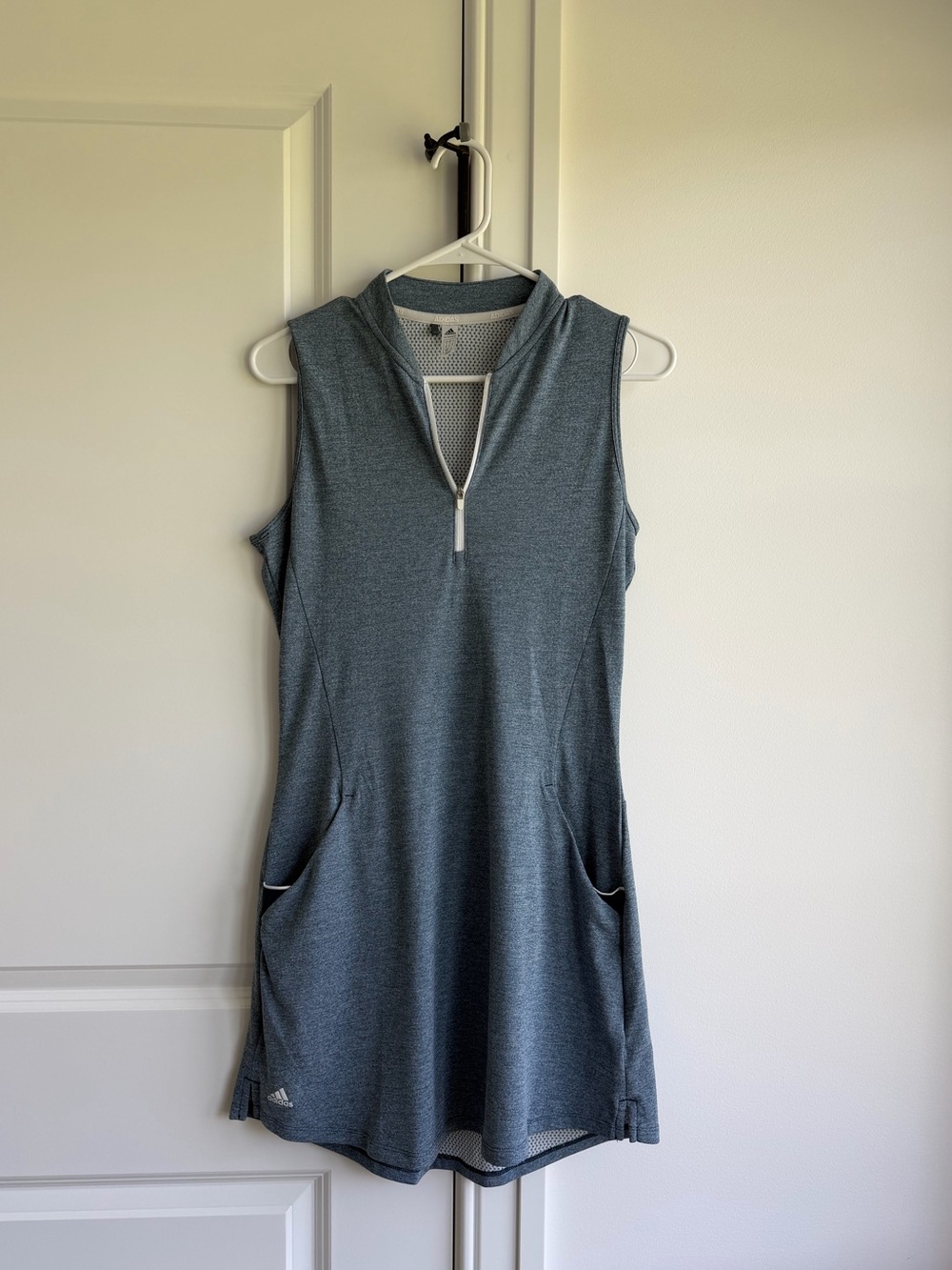 adidas Sleeveless Mini Athletic Dress in Heather Blue-Gray